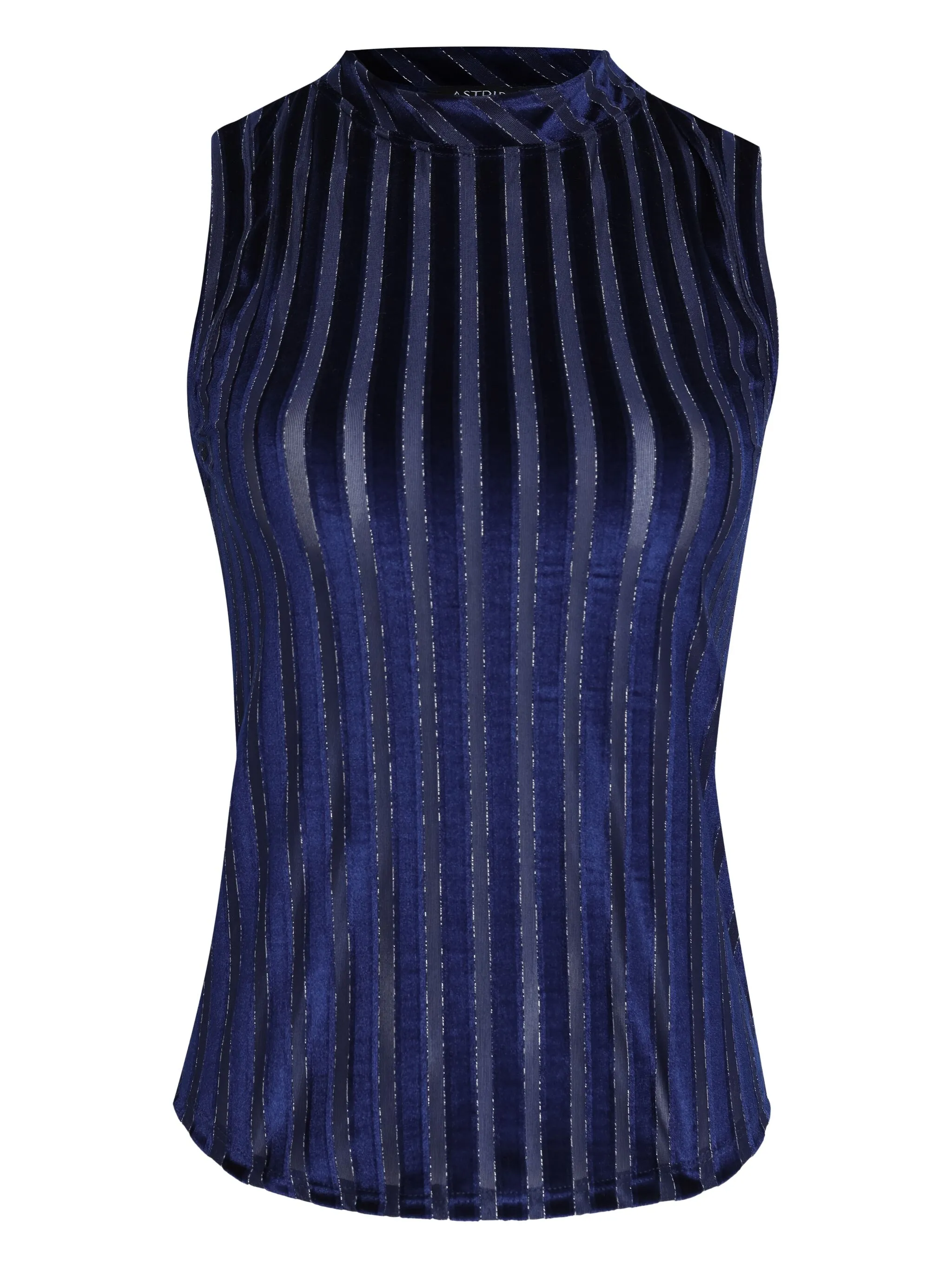 Полосатый топ с высоким воротником из коллаборации с Astrid Amir Slama, синий
Полосатый топ с высоким воротником из коллаборации с Astrid Amir Slama, синий