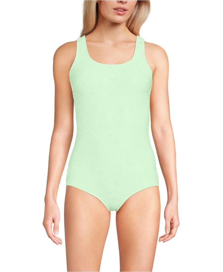 Женский длинный кружевной купальник без застежек Lands' End, Icy mint green
Женский длинный кружевной купальник без застежек Lands' End, Icy mint green