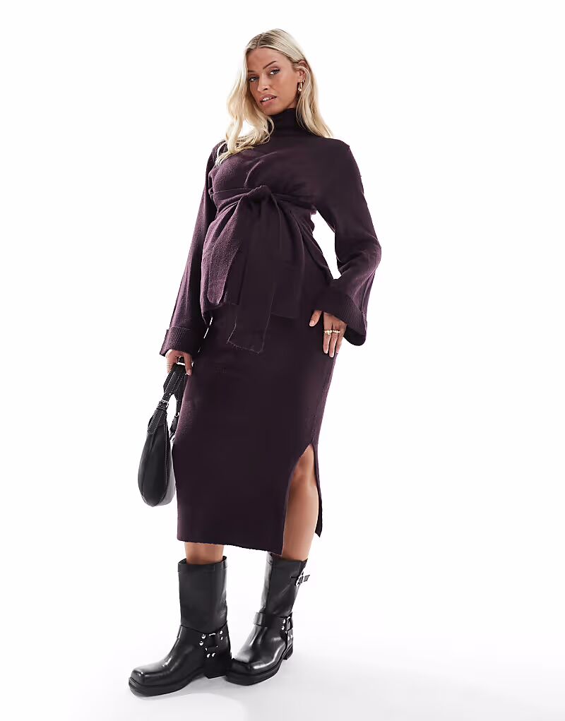 Юбка для беременных Mamalicious, трикотажная, длиной до щиколотки, сливового цвета
Юбка для беременных Mamalicious, трикотажная, длиной до щиколотки, сливового цвета