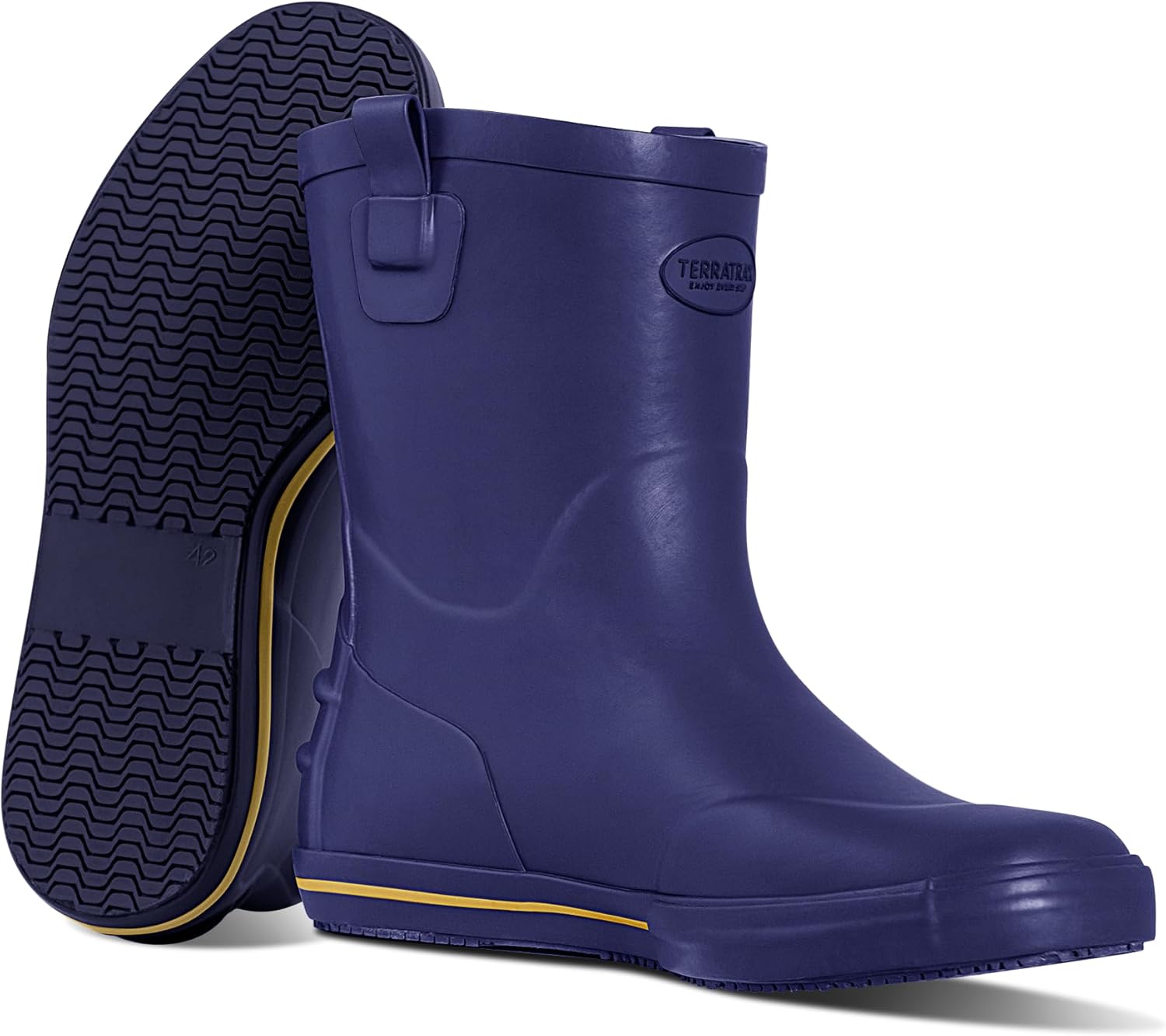 Мужские водонепроницаемые резиновые сапоги TerraTrax до середины голени, с широкой голенью и противоскользящей подошвой, унисекс, для сада, фермы, рыбалки, на любую погоду, синий
Мужские водонепроницаемые резиновые сапоги TerraTrax до середины голени, с широкой голенью и противоскользящей подошвой, унисекс, для сада, фермы, рыбалки, на любую погоду, синий
