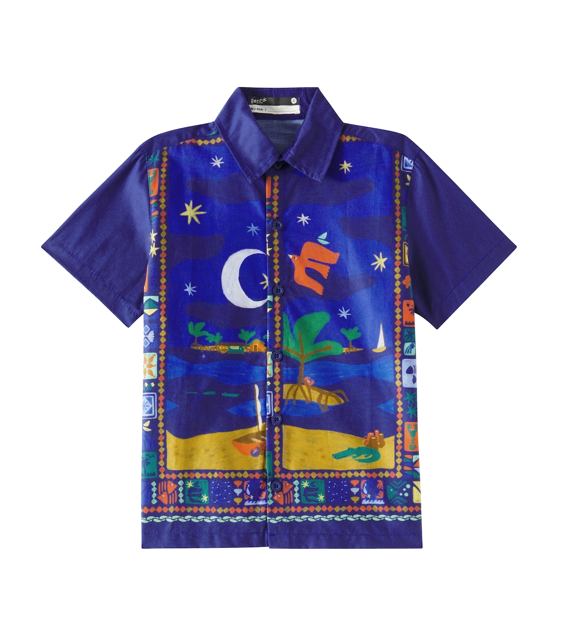 Рубашка из хлопка с принтом Fábula, Est Noite No Mangue Fundo Azul
Рубашка из хлопка с принтом Fábula, Est Noite No Mangue Fundo Azul