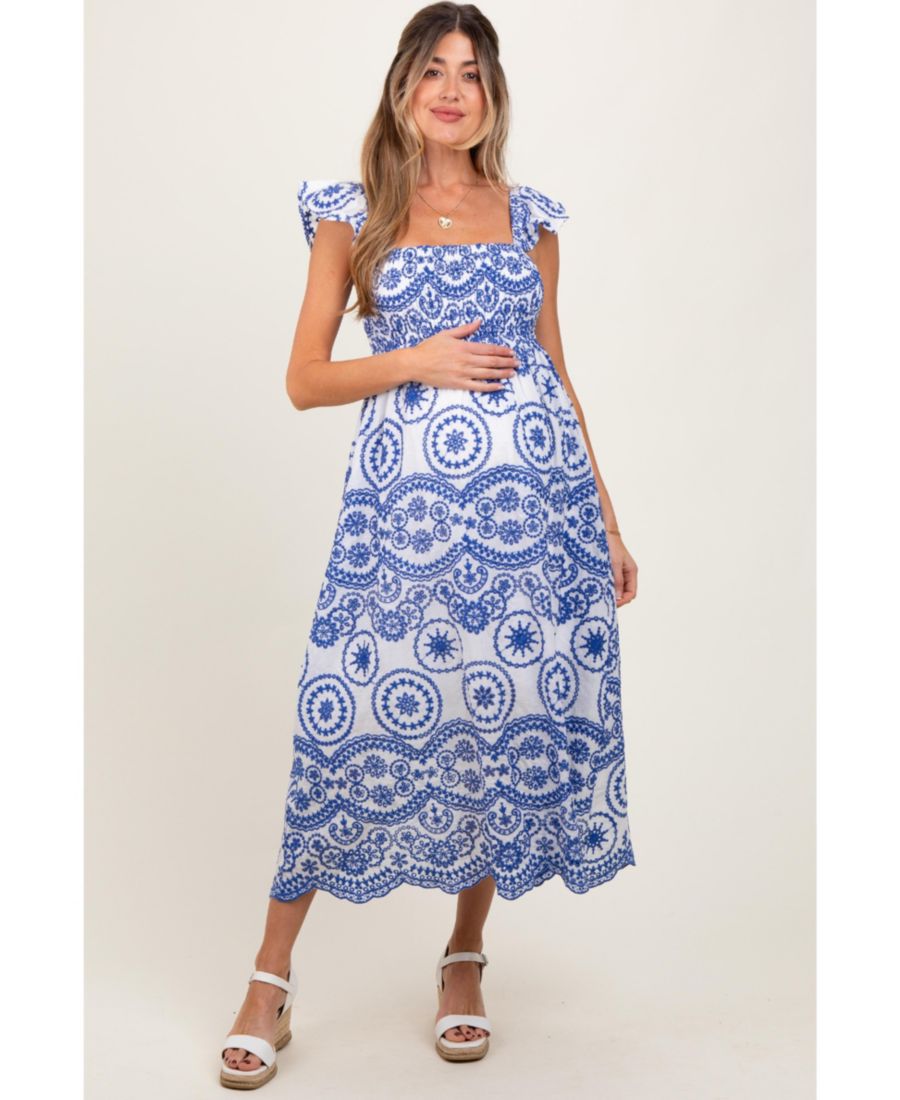 Платье-миди для беременных, светло-синего цвета, с вышивкой, сборками и вырезами Pinkblush, Navy blue
Платье-миди для беременных, светло-синего цвета, с вышивкой, сборками и вырезами Pinkblush, Navy blue