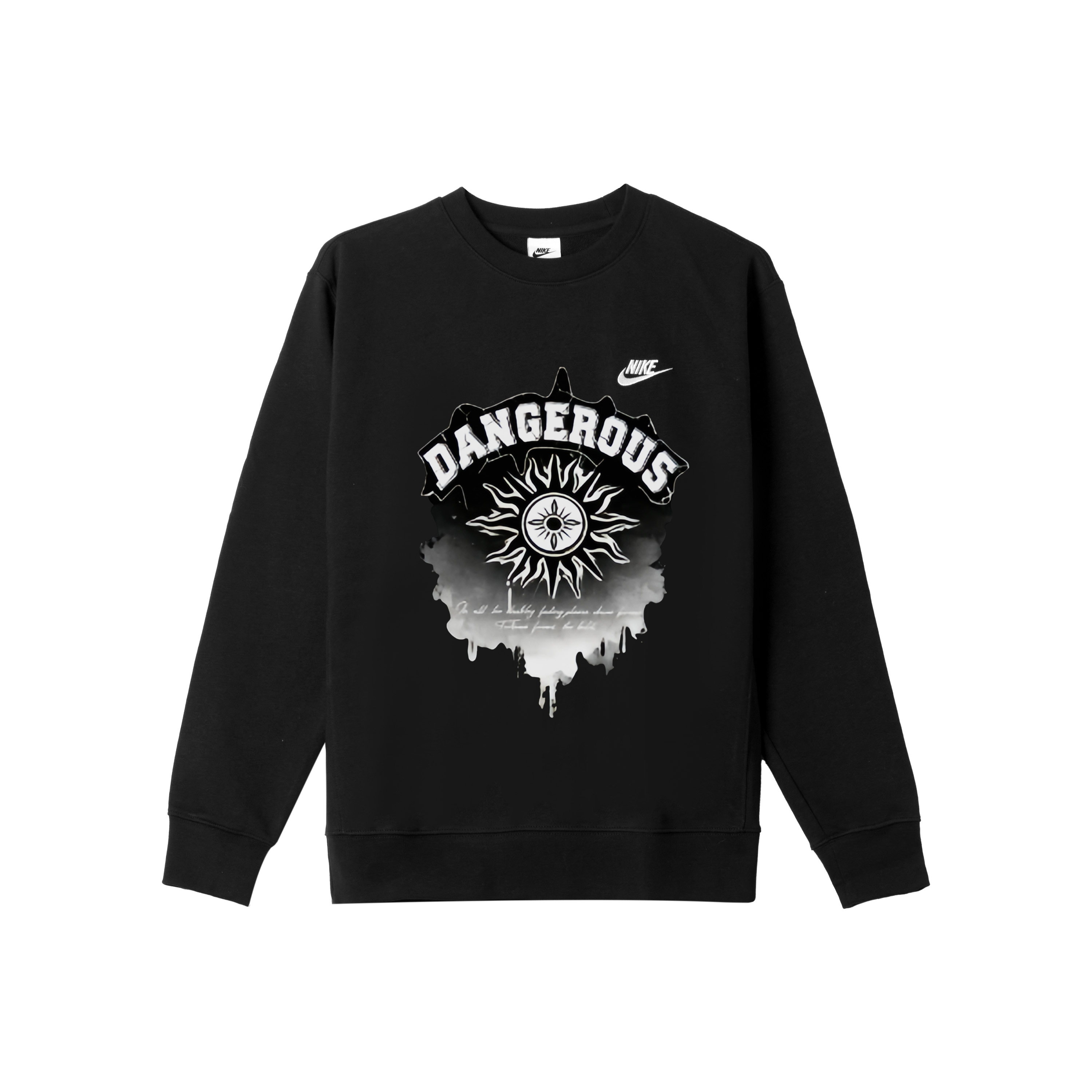 Nike Свитшот мужской черный с круглым вырезом, умеренно свободный, обычный крой
Nike Свитшот мужской черный с круглым вырезом, умеренно свободный, обычный крой