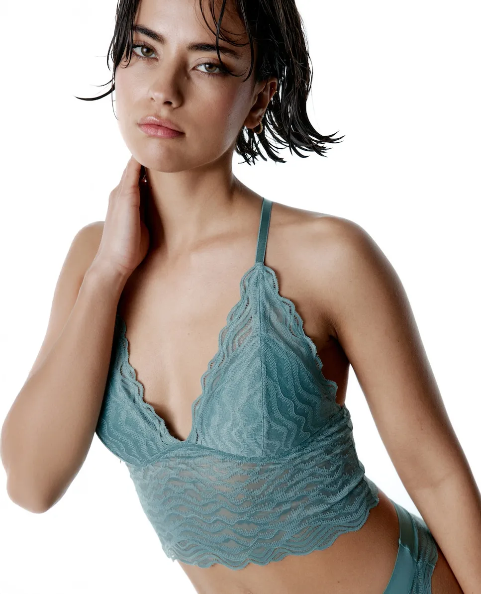 Бюстгальтер-бралетт с геометрическим кружевом и укороченным топом Black Limba, зеленый
Бюстгальтер-бралетт с геометрическим кружевом и укороченным топом Black Limba, зеленый