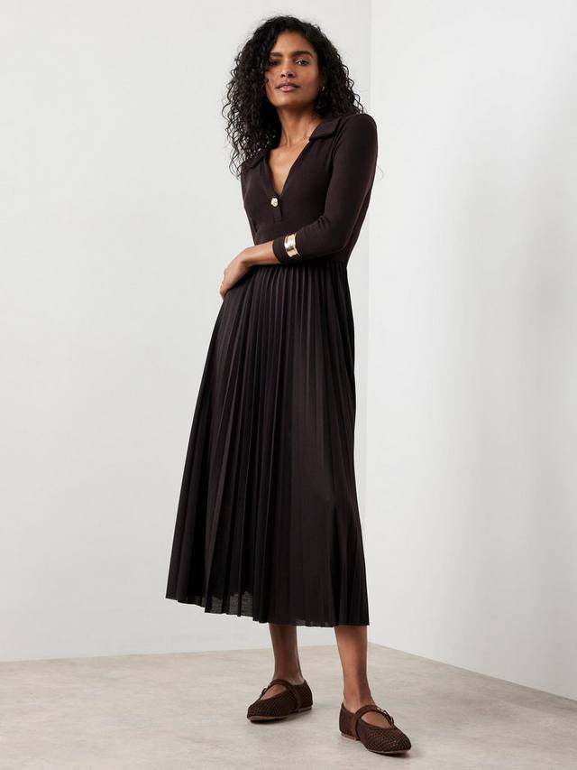 Платье миди с воротником-поло из джерси Mint Velvet, Brown
Платье миди с воротником-поло из джерси Mint Velvet, Brown