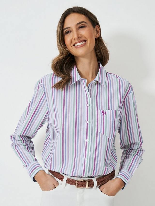 Свободная поплиновая рубашка в полоску Crew Clothing, разноцветный
Свободная поплиновая рубашка в полоску Crew Clothing, разноцветный