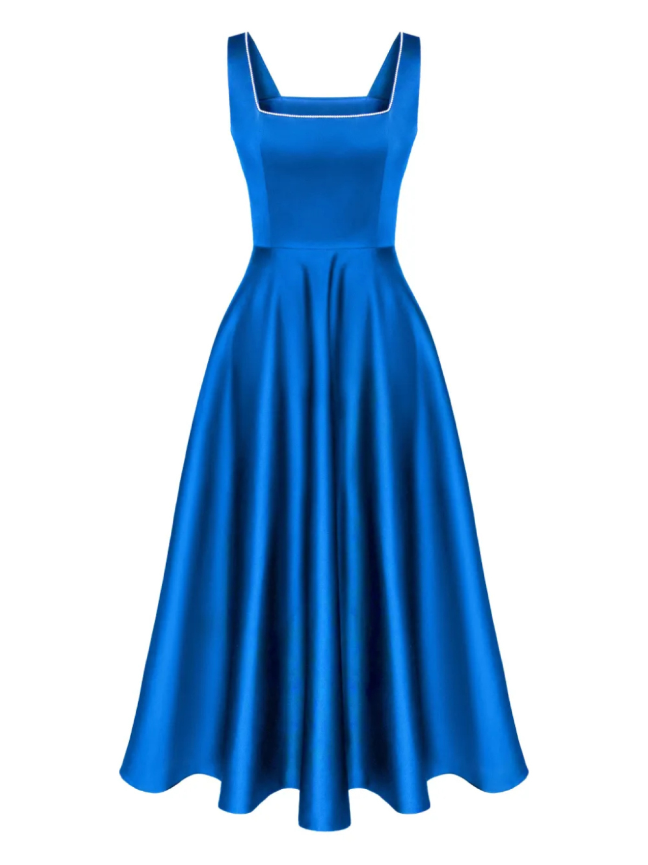 POST MERIDIEM декорированное платье миди, синий 
POST MERIDIEM декорированное платье миди, синий