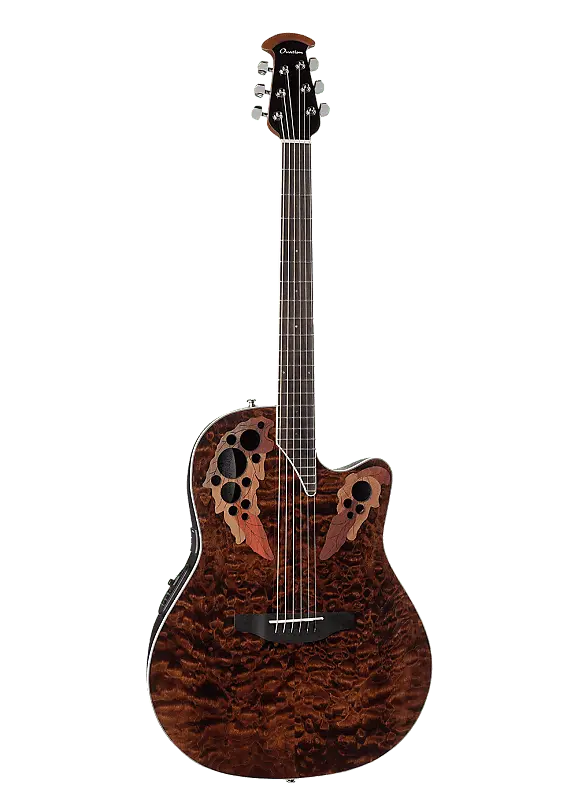 Акустическая гитара Ovation CE44P-TGE Exotic Celebrity Elite Plus Selected Figured Top Mid-Depth Lyrachord Body Nato Neck 6-String Acoustic-Electric Guitar