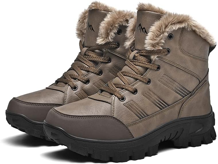 Мужские зимние ботинки, высокие противоскользящие мужские зимние ботинки, водонепроницаемые, уютные тепле с меховой подкладкой, зимние кроссовки для мужчин, подошва из нескользящей резины Lhyxu, коричневый
Мужские зимние ботинки, высокие противоскользящие мужские зимние ботинки, водонепроницаемые, уютные тепле с меховой подкладкой, зимние кроссовки для мужчин, подошва из нескользящей резины Lhyxu, коричневый