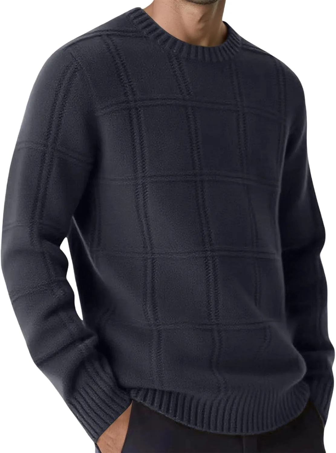 Мужской свитер Crewneck вязаный пуловер свободного кроя
Мужской свитер Crewneck вязаный пуловер свободного кроя