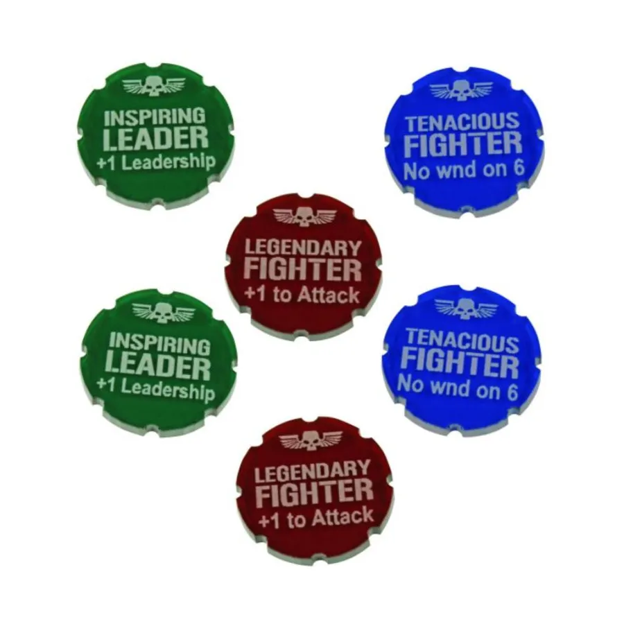 WHv8 — набор жетонов черт полководца (6), Warhammer 40k Accessories (Litko Aerosystems)
WHv8 — набор жетонов черт полководца (6), Warhammer 40k Accessories (Litko Aerosystems)