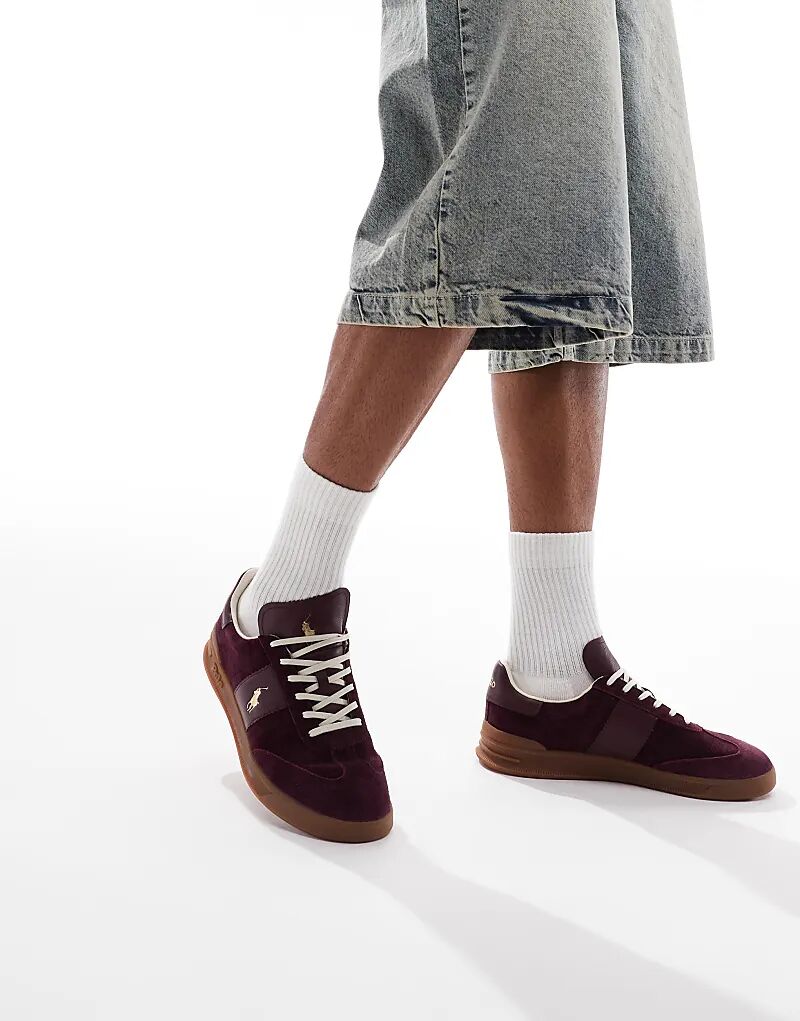 Замшевые кроссовки Polo Ralph Lauren Heritage Aera на резиновой подошве бордового цвета
Замшевые кроссовки Polo Ralph Lauren Heritage Aera на резиновой подошве бордового цвета