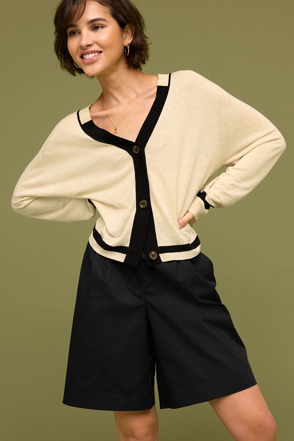 Шорты-Бермуды длиной до колена Next, черный
Шорты-Бермуды длиной до колена Next, черный