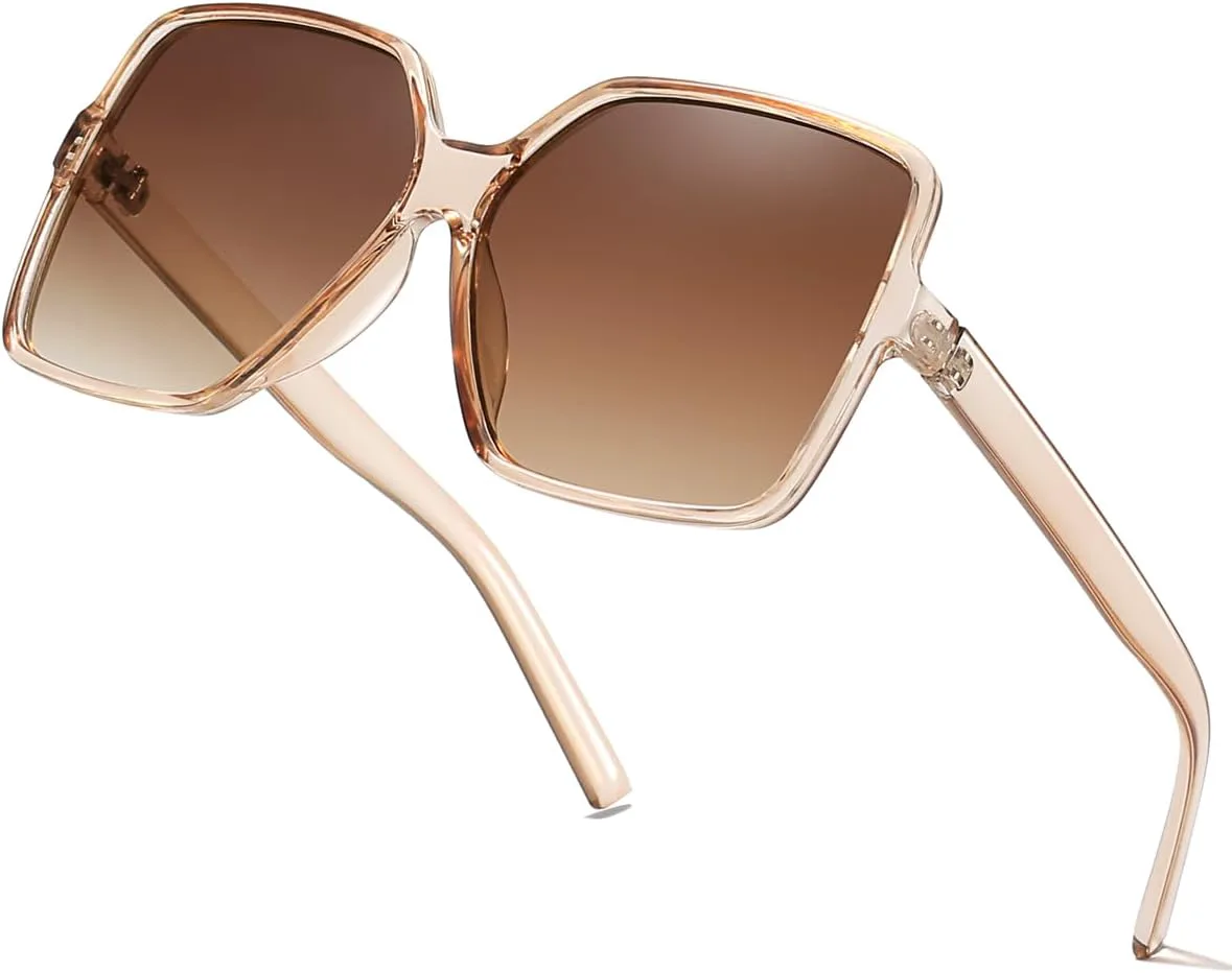 Стильные женские квадратные солнцезащитные очки большого размера, широкие модные очки для женщин и мужчин, 100% защита от УФ-излучения aisswzber, Brown&tea
Стильные женские квадратные солнцезащитные очки большого размера, широкие модные очки для женщин и мужчин, 100% защита от УФ-излучения aisswzber, Brown&tea