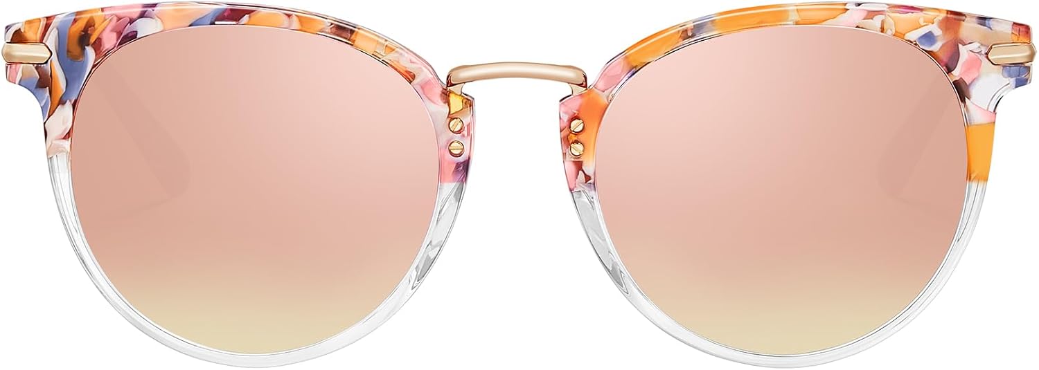 Солнцезащитные очки CARFIA Retro Acetate Cat Eye для женщин, поляризованные, с защитой от УФ-излучения, с металлической перемычкой, 2. Pink White Tortoise Frame Pink Mirrored 2
Солнцезащитные очки CARFIA Retro Acetate Cat Eye для женщин, поляризованные, с защитой от УФ-излучения, с металлической перемычкой, 2. Pink White Tortoise Frame Pink Mirrored 2