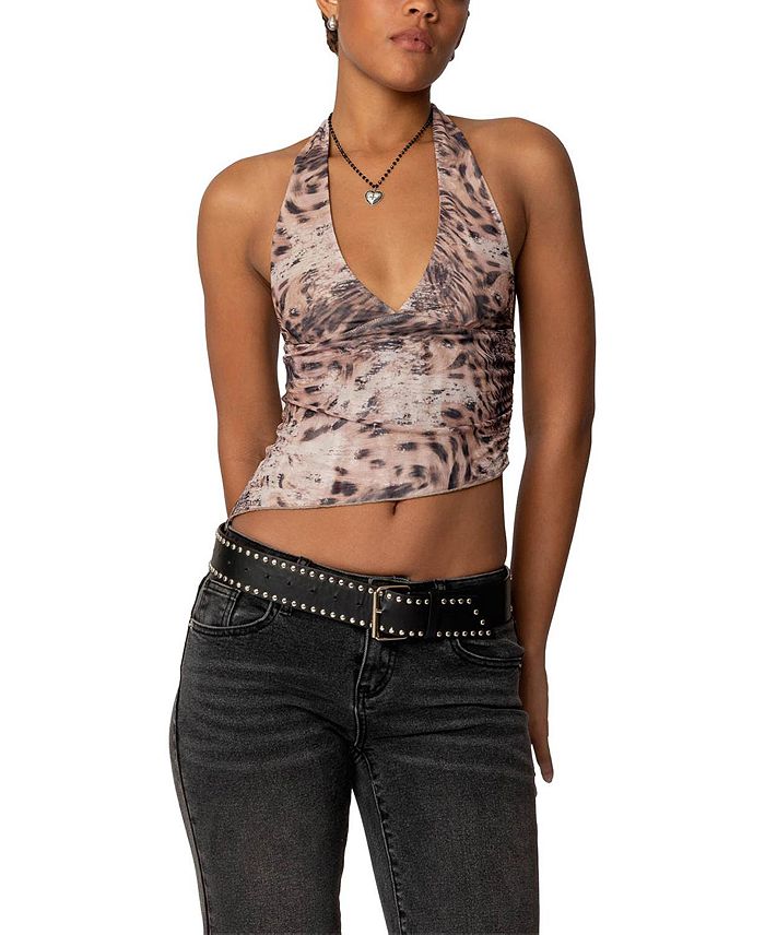 Асимметричный топ-халтер с сетчатыми вставками Edikted, мультиколор
Асимметричный топ-халтер с сетчатыми вставками Edikted, мультиколор