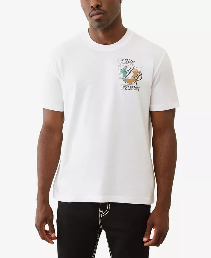 Мужская футболка с коротким рукавом и омбре принтом True Religion, белый
Мужская футболка с коротким рукавом и омбре принтом True Religion, белый