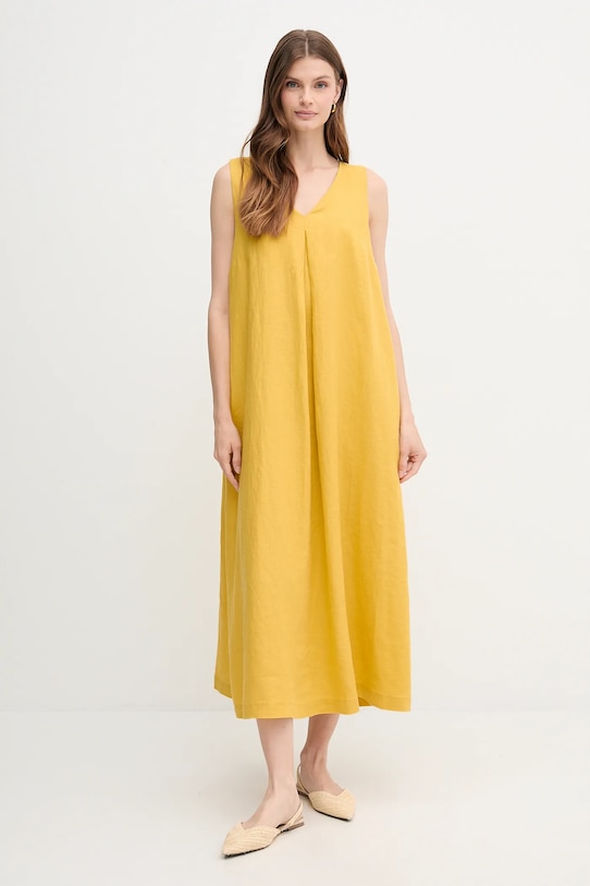 Льняное платье United Colors Of Benetton, желтый
Льняное платье United Colors Of Benetton, желтый