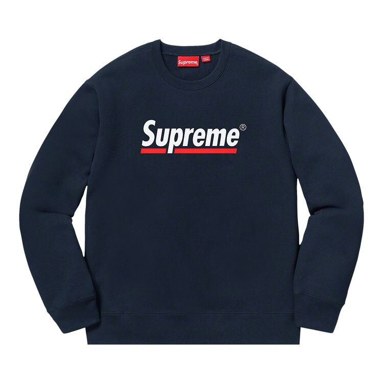 Толстовка Supreme Underline Crewneck Navy, синий 
Толстовка Supreme Underline Crewneck Navy, синий