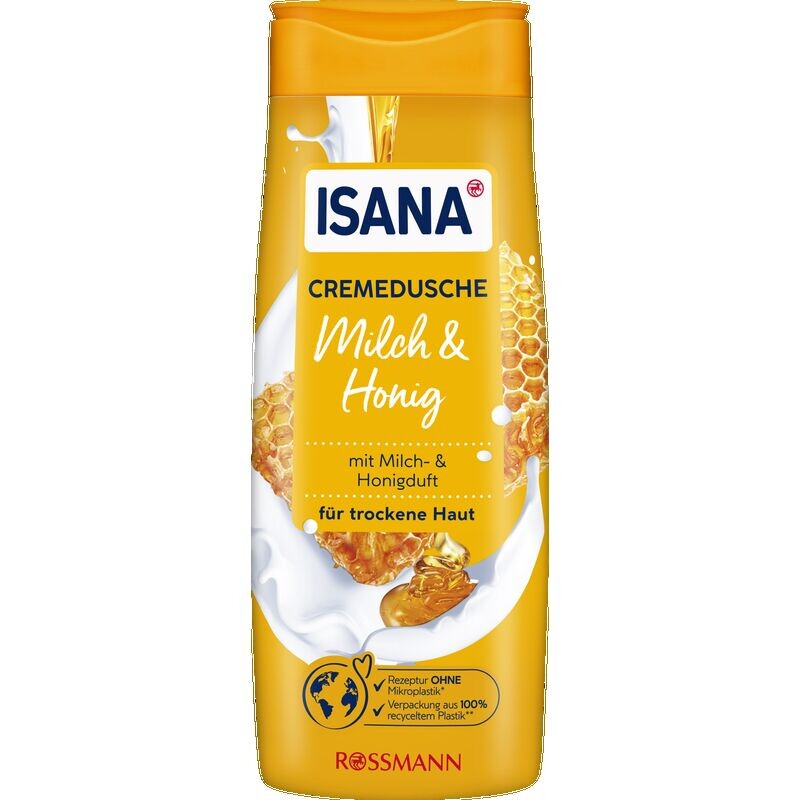 Крем для душа молочко и мед ISANA, 300 ml
Крем для душа молочко и мед ISANA, 300 ml