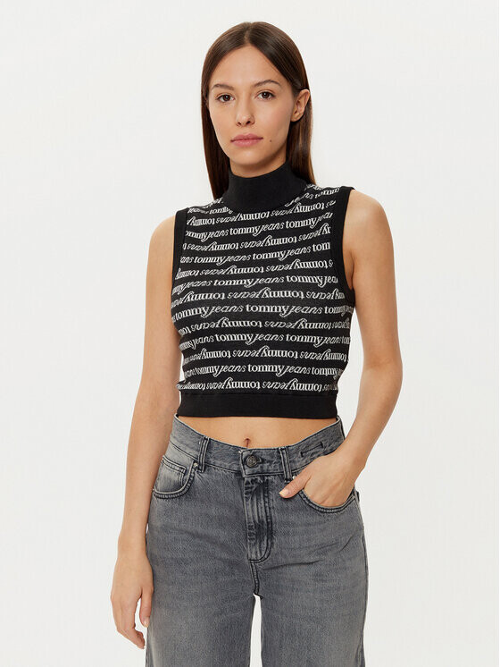 Свитер с высоким воротником приталенного кроя Tommy Jeans, черный
Свитер с высоким воротником приталенного кроя Tommy Jeans, черный