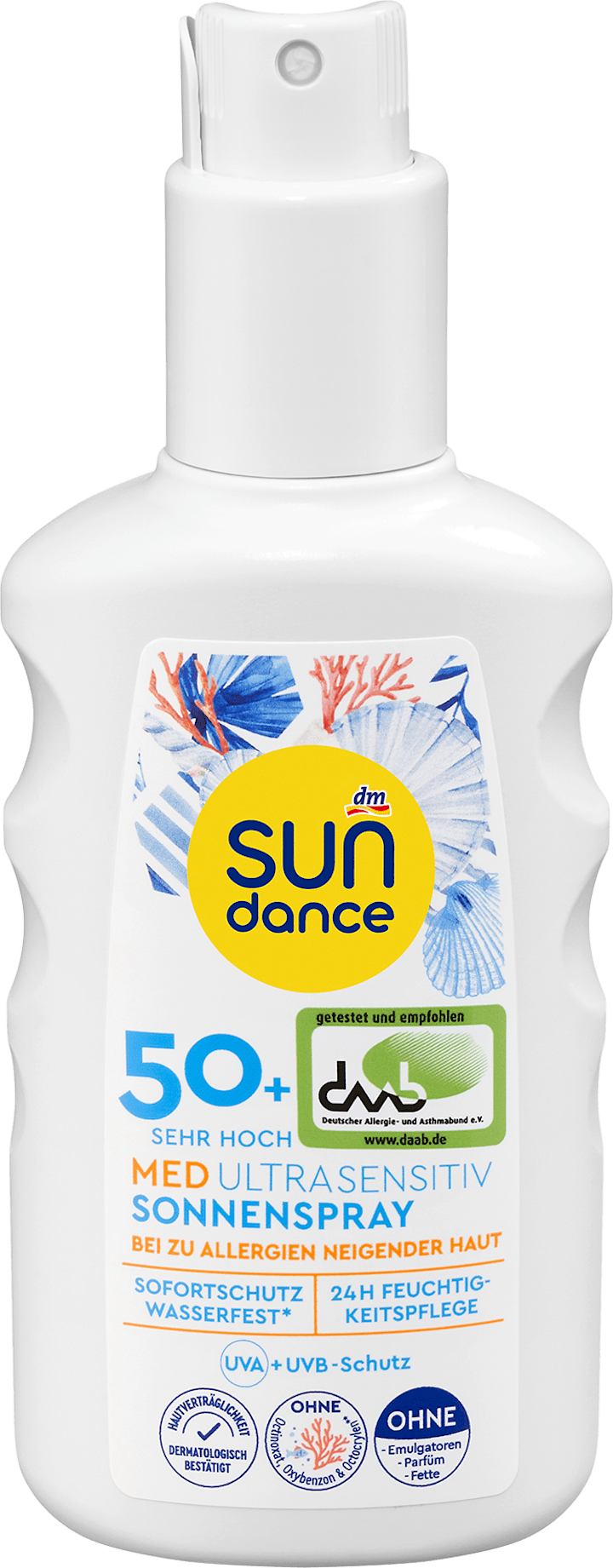 Солнцезащитный спрей SUNDANCE Sonnenspray MED ultra sensitiv, LSF 50+, 200 ml
Солнцезащитный спрей SUNDANCE Sonnenspray MED ultra sensitiv, LSF 50+, 200 ml