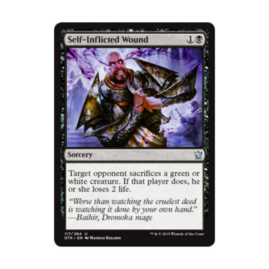 CCG Самонанесенное ранение (U), MTG - Dragons of Tarkir
CCG Самонанесенное ранение (U), MTG - Dragons of Tarkir