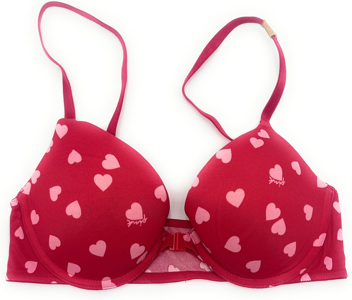 Бюстгальтер-пуш-ап Victoria's Secret Pink Wear Everywhere, застежка спереди, Red/Pink
Бюстгальтер-пуш-ап Victoria's Secret Pink Wear Everywhere, застежка спереди, Red/Pink