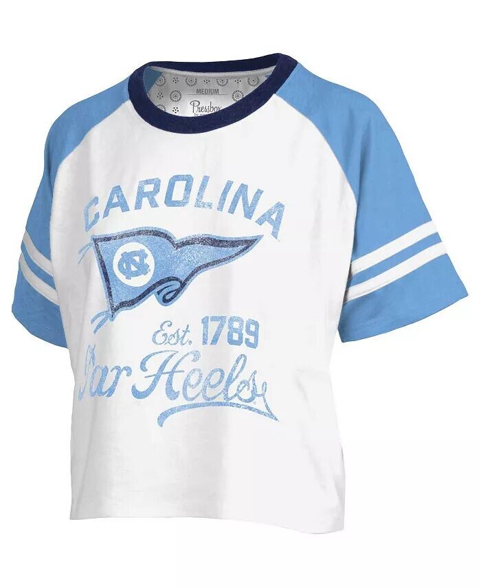 Женская белая потертая футболка North Carolina Tar Heels Melange Beaumont Cropped Raglan Pressbox
Женская белая потертая футболка North Carolina Tar Heels Melange Beaumont Cropped Raglan Pressbox