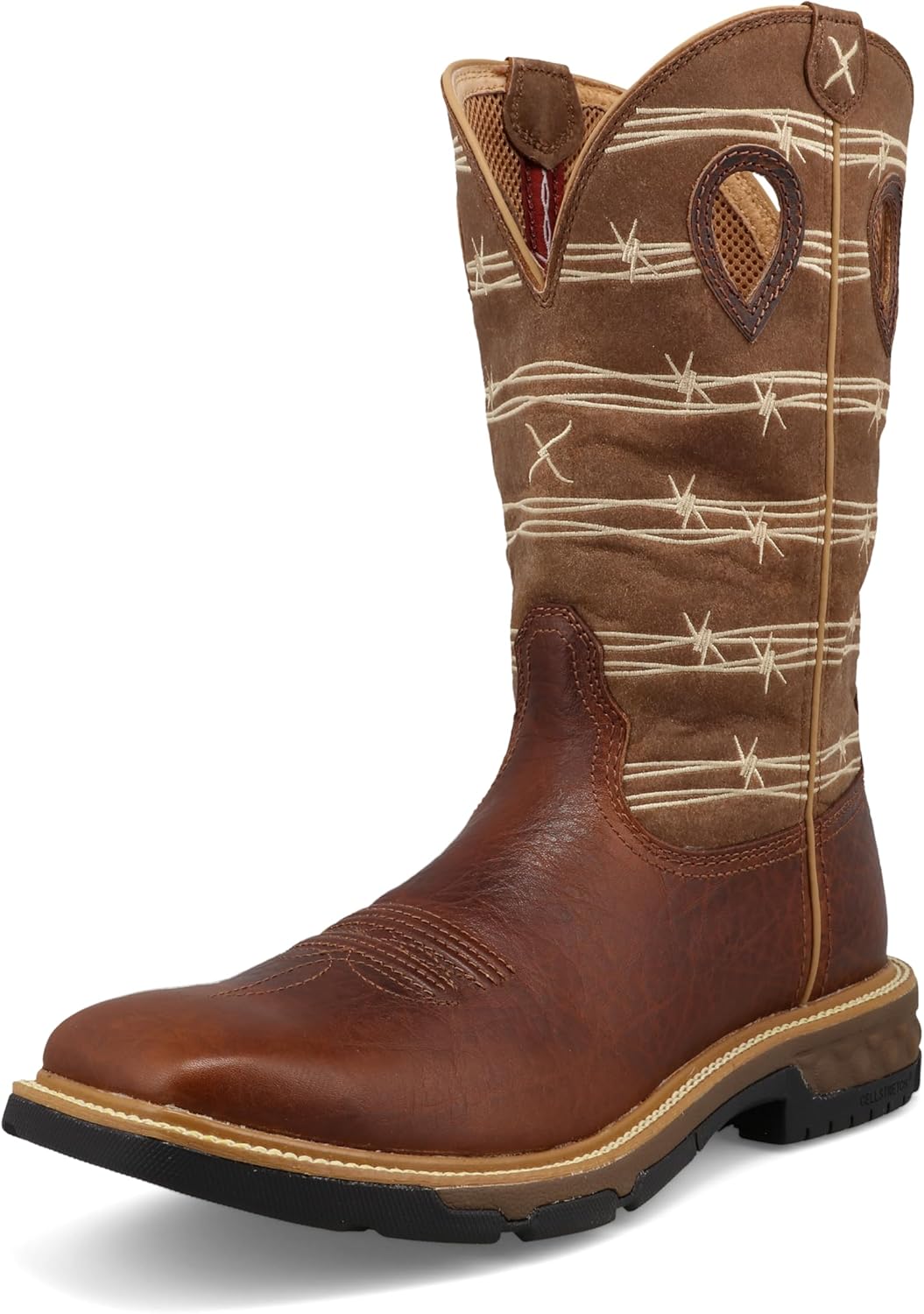 Мужские ковбойские ботинки Twisted X Lite цвета коньячной глазури с фактурой гальки и лайма, коричневый/песочный
Мужские ковбойские ботинки Twisted X Lite цвета коньячной глазури с фактурой гальки и лайма, коричневый/песочный