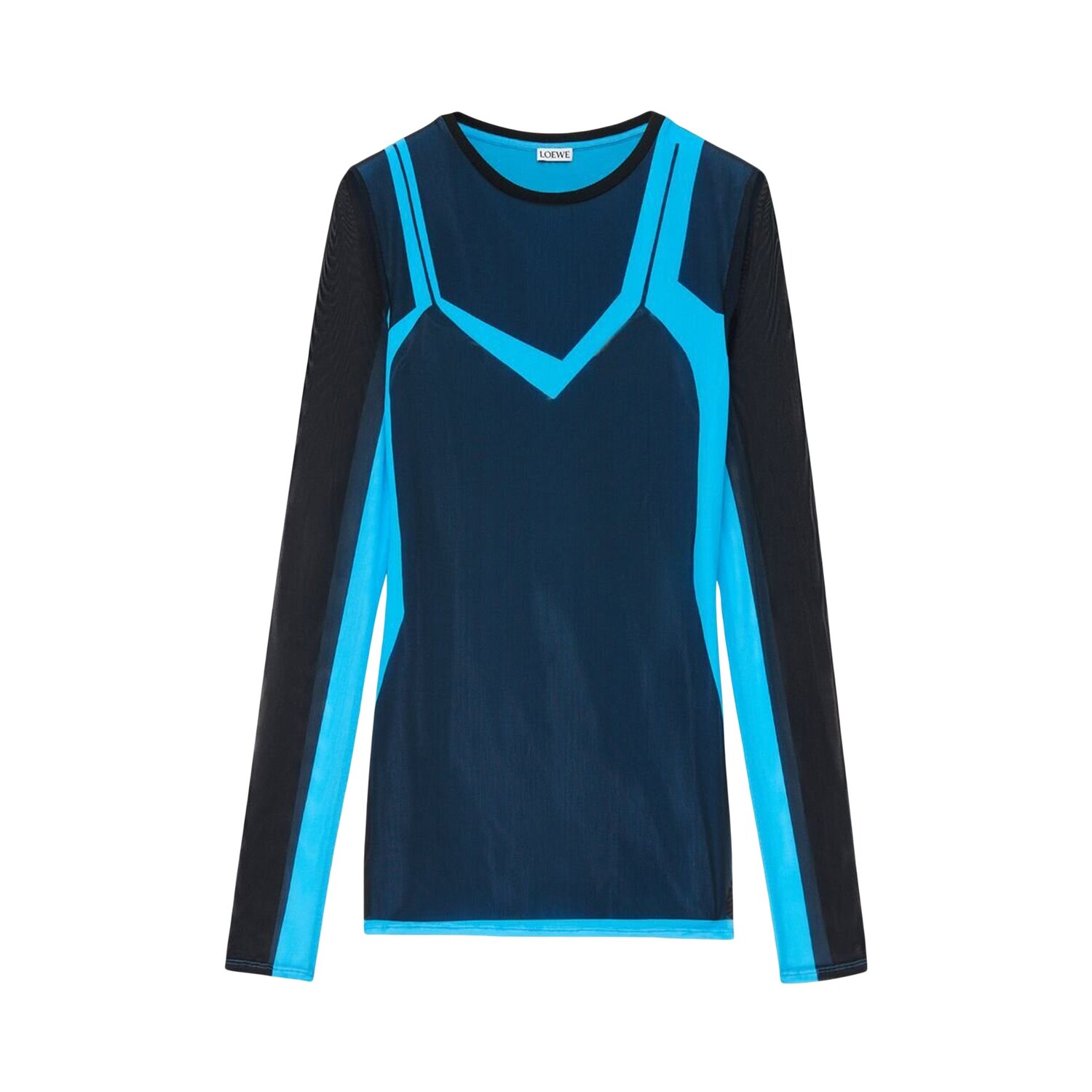 Топ Loewe с длинными рукавами, черный/синий
Топ Loewe с длинными рукавами, черный/синий