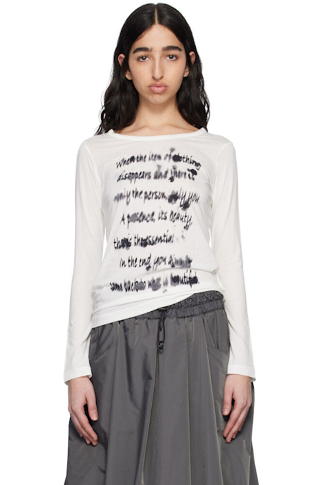 Белая футболка с длинным рукавом из джерси High Gauge Airy Jersey PT YOHJI YAMAMOTO
Белая футболка с длинным рукавом из джерси High Gauge Airy Jersey PT YOHJI YAMAMOTO