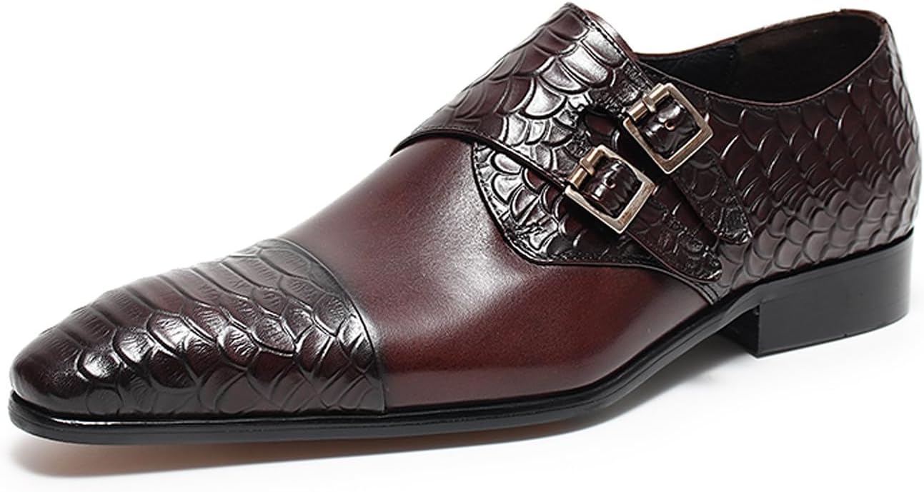 Мужские кожаные туфли Santimon - лоферы с пряжкой типа «монах», двойная пряжка, амортизирующая стелька и противоскользящая подошва для делового повседневного ношения, свадьбы и официальных мероприятий, красный
Мужские кожаные туфли Santimon - лоферы с пряжкой типа «монах», двойная пряжка, амортизирующая стелька и противоскользящая подошва для делового повседневного ношения, свадьбы и официальных мероприятий, красный