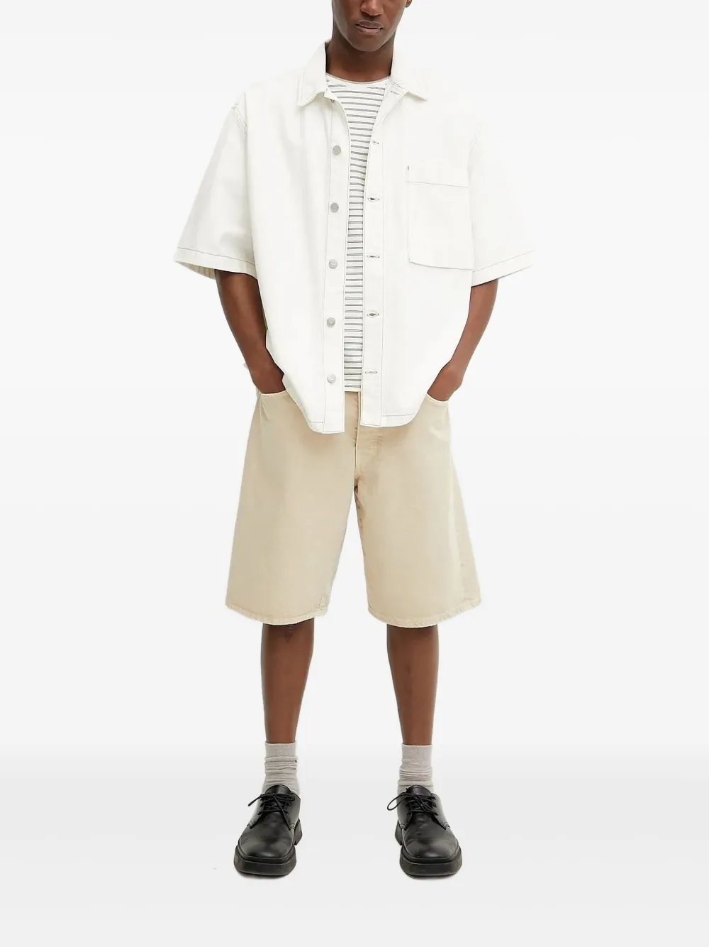 Куртка-рубашка с контрастной строчкой Iro, белый
Куртка-рубашка с контрастной строчкой Iro, белый