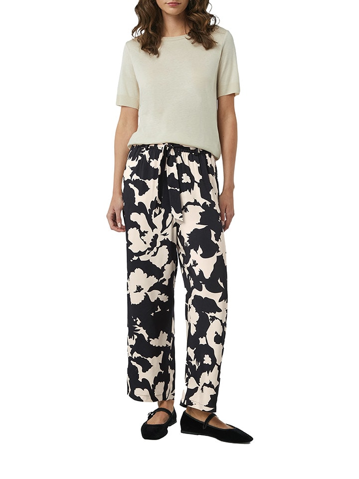 Тканевые брюки comma, черный/бежевый
Тканевые брюки comma, черный/бежевый