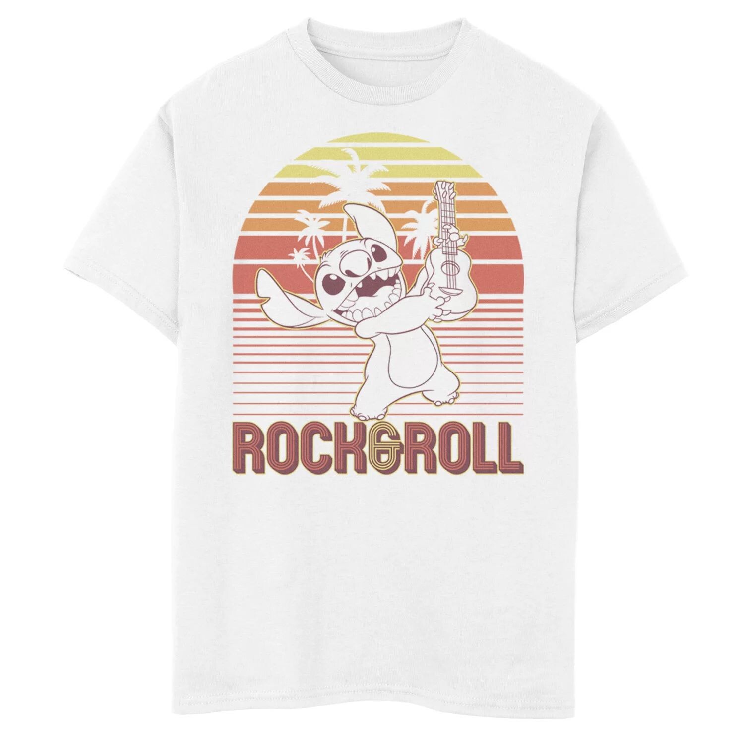 Футболка Disney's Lilo & Stitch для мальчиков 8–20 лет в полоску с портретным рисунком и рисунком в стиле ретро Disney, белый 
Футболка Disney's Lilo & Stitch для мальчиков 8–20 лет в полоску с портретным рисунком и рисунком в стиле ретро Disney, белый