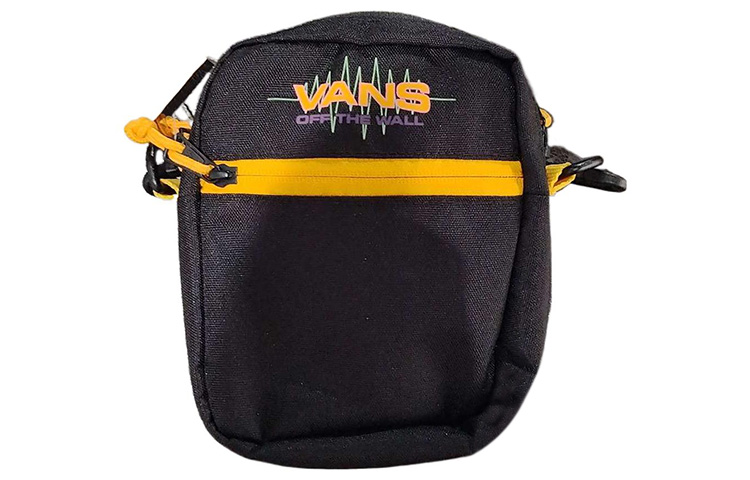 Плечевая сумка из полиэстера через плечо унисекс черно-желтая Vans 
Плечевая сумка из полиэстера через плечо унисекс черно-желтая Vans