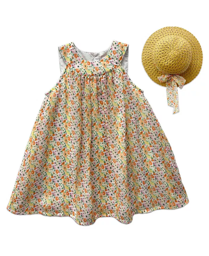 Набор для девочек: платье-палатка с цветочным принтом и соломенная шляпка Blueberi Boulevard
Набор для девочек: платье-палатка с цветочным принтом и соломенная шляпка Blueberi Boulevard