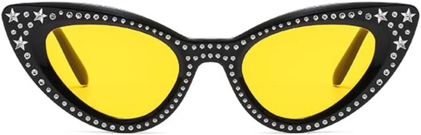 Солнцезащитные очки «кошачий глаз» со стразами для женщин - поляризованные, с защитой от УФ-излучения UV400, сверкающие кристаллы, в стиле ретро Plinvo, Black-yellow
Солнцезащитные очки «кошачий глаз» со стразами для женщин - поляризованные, с защитой от УФ-излучения UV400, сверкающие кристаллы, в стиле ретро Plinvo, Black-yellow