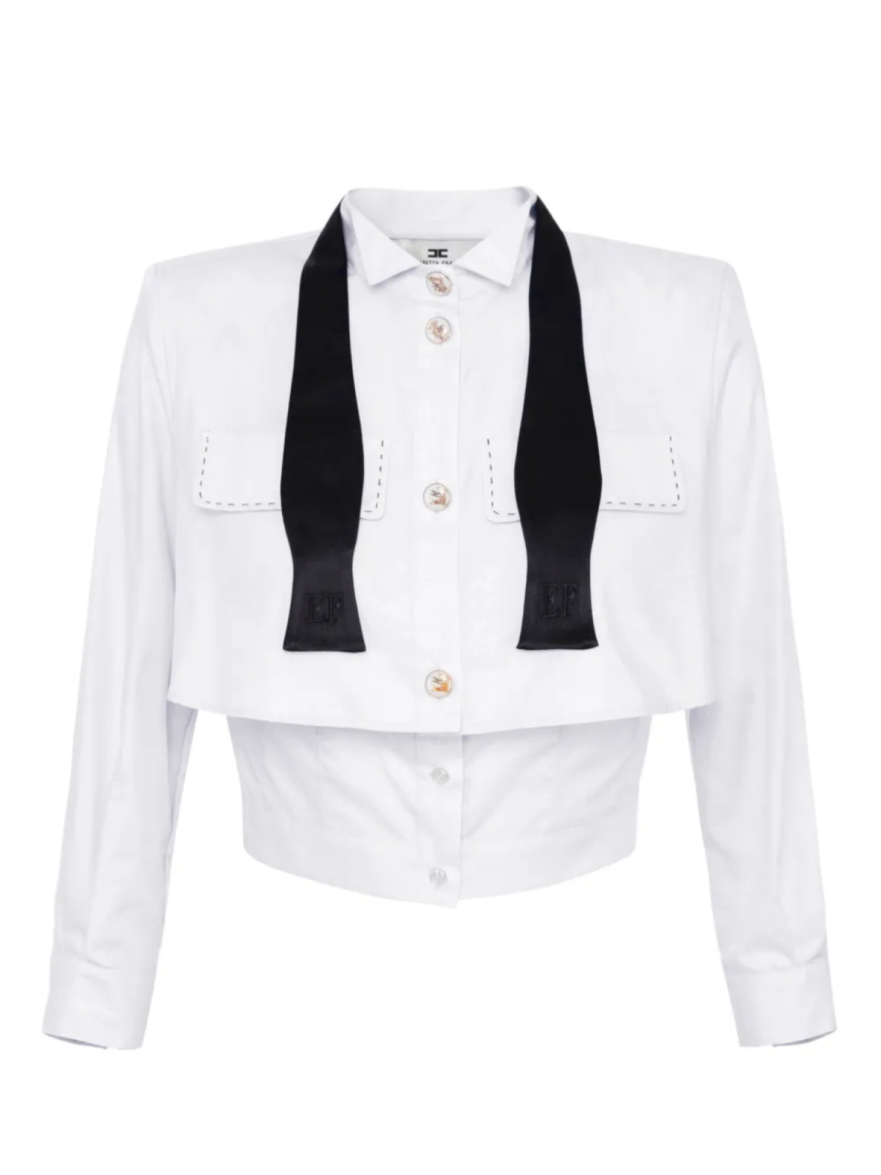 Рубашка из хлопка Elisabetta Franchi, белый
Рубашка из хлопка Elisabetta Franchi, белый