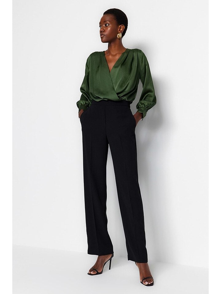 Боди trendyol Blusenbody, темно-зеленый 
Боди trendyol Blusenbody, темно-зеленый