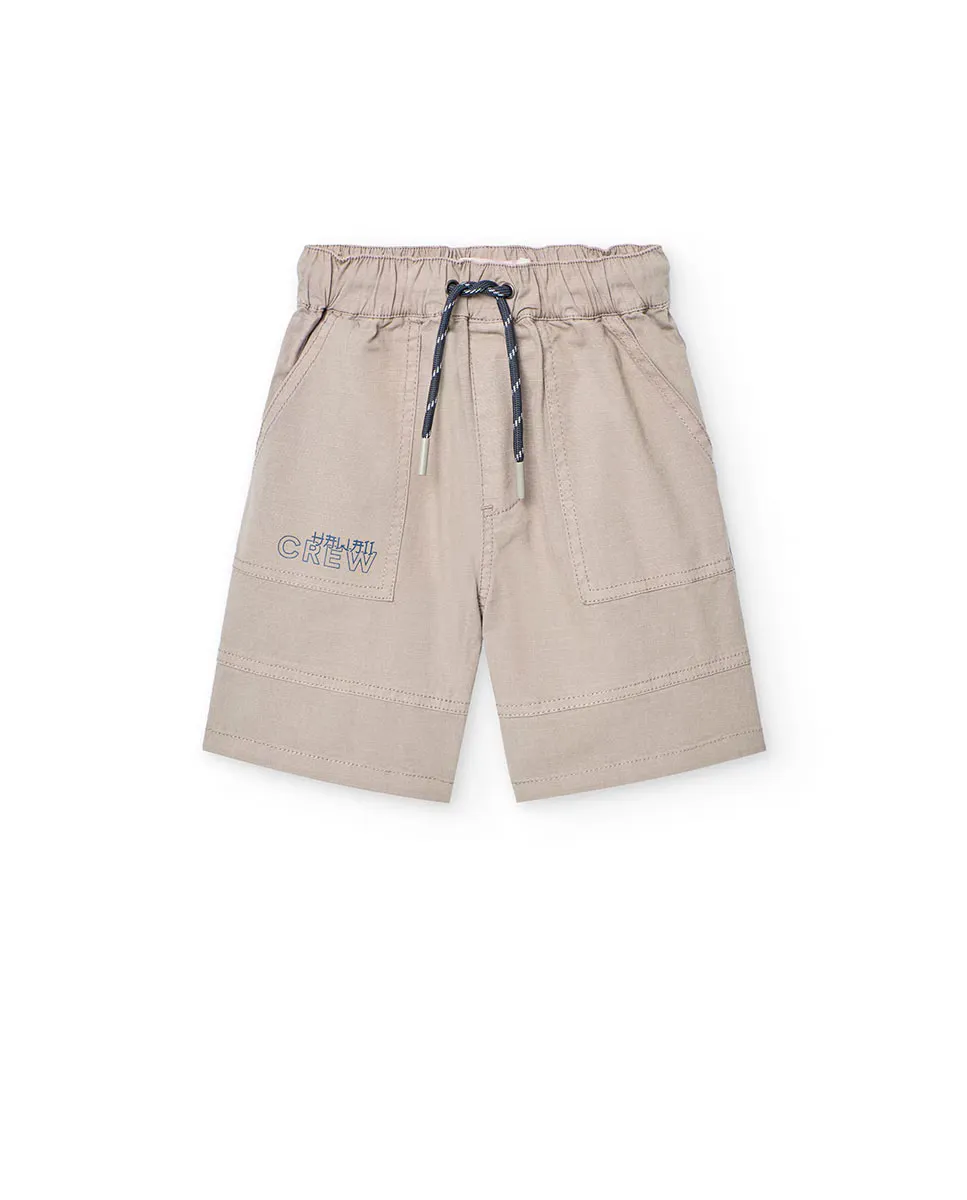 Однотонные мужские шорты-бермуды на шнурке Boboli, коричневый
Однотонные мужские шорты-бермуды на шнурке Boboli, коричневый