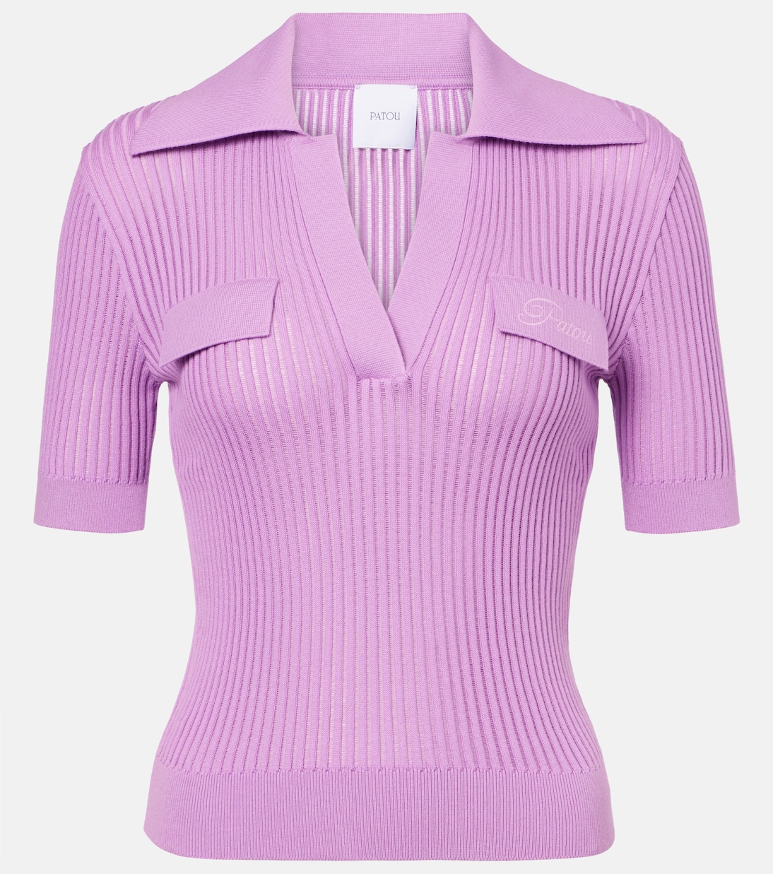 Хлопковая поло с рубчиком Patou, 473W - Wisteria
Хлопковая поло с рубчиком Patou, 473W - Wisteria