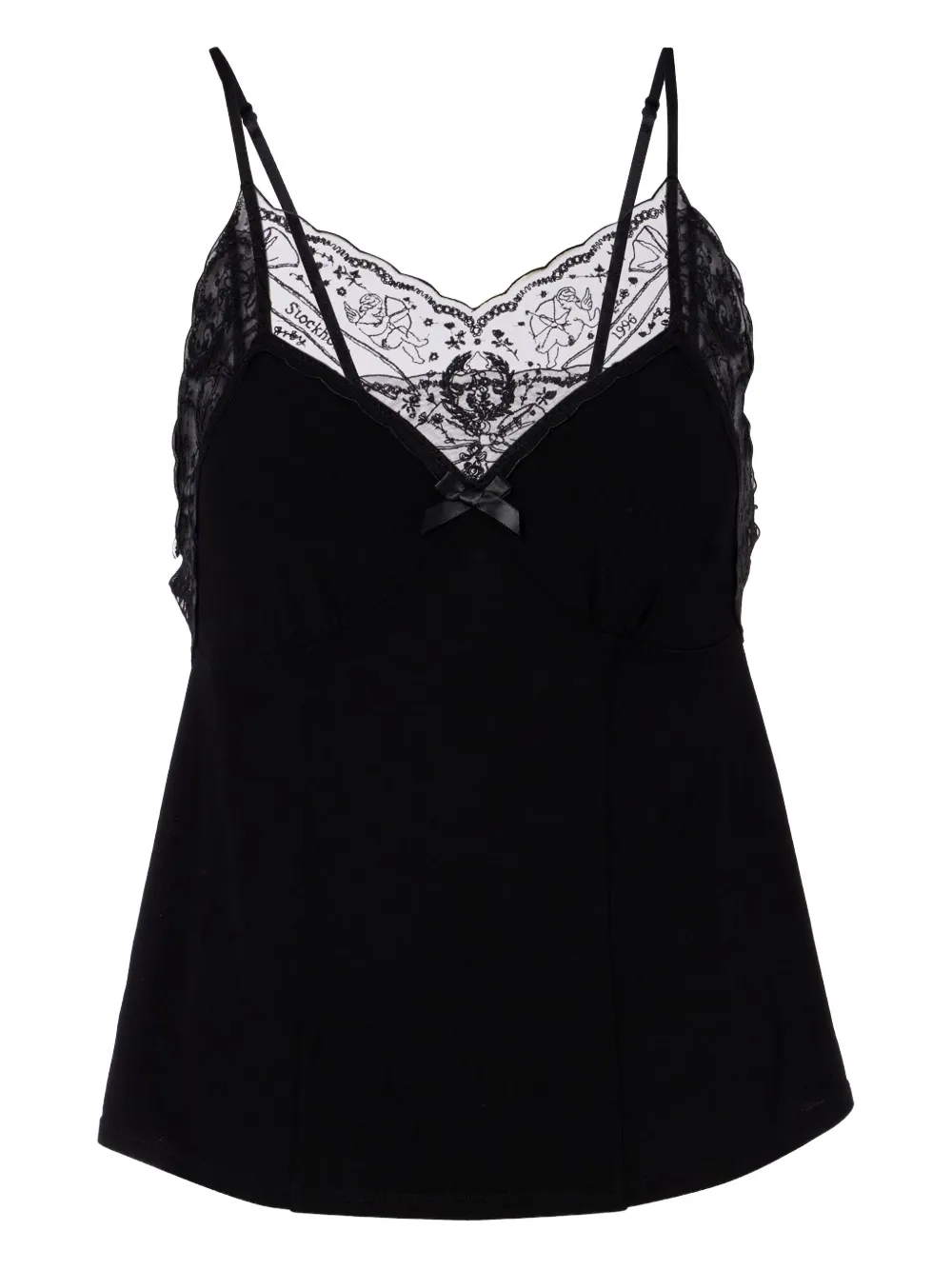 Топ с кружевом Acne Studios, черный
Топ с кружевом Acne Studios, черный