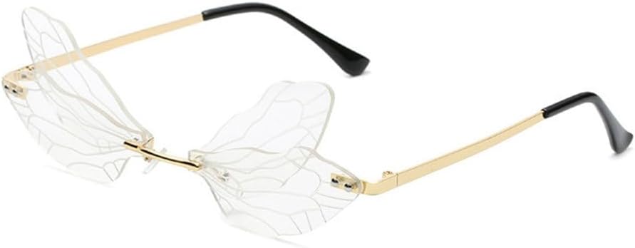 LVTFCO Модные уникальные солнцезащитные очки без оправы в форме крыла стрекозы для женщин, винтажные, с прозрачными линзами цвета океана, популярные солнцезащитные очки для мужчин, Clear
LVTFCO Модные уникальные солнцезащитные очки без оправы в форме крыла стрекозы для женщин, винтажные, с прозрачными линзами цвета океана, популярные солнцезащитные очки для мужчин, Clear