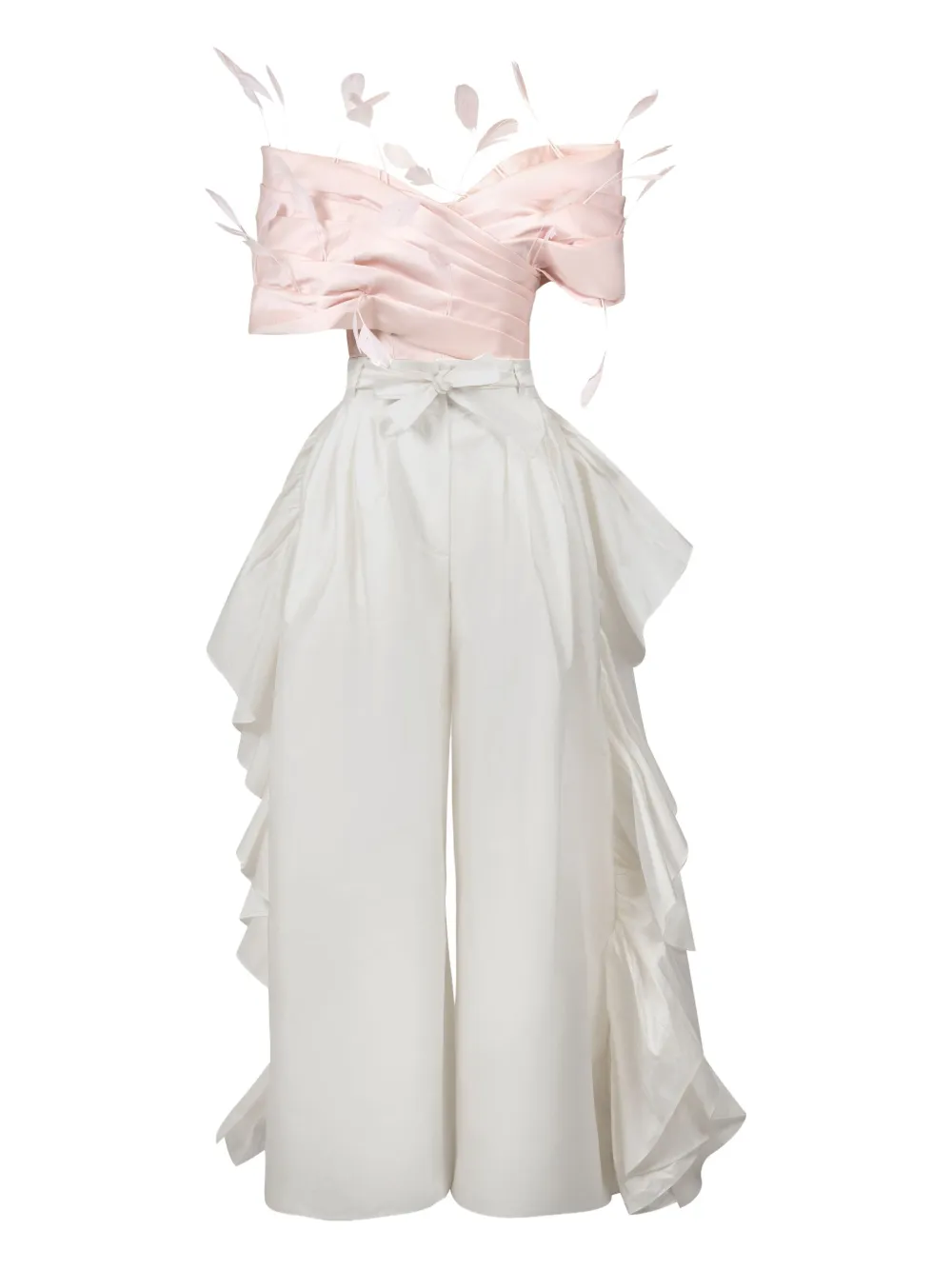 Комбинезон с оборками и перьями Gaby Charbachy, розовый
Комбинезон с оборками и перьями Gaby Charbachy, розовый