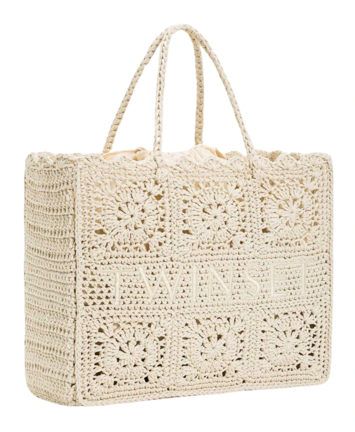 Вязаная крючком сумка-шоппер в богемном стиле, бежевая. Twinset, бежевый
Вязаная крючком сумка-шоппер в богемном стиле, бежевая. Twinset, бежевый