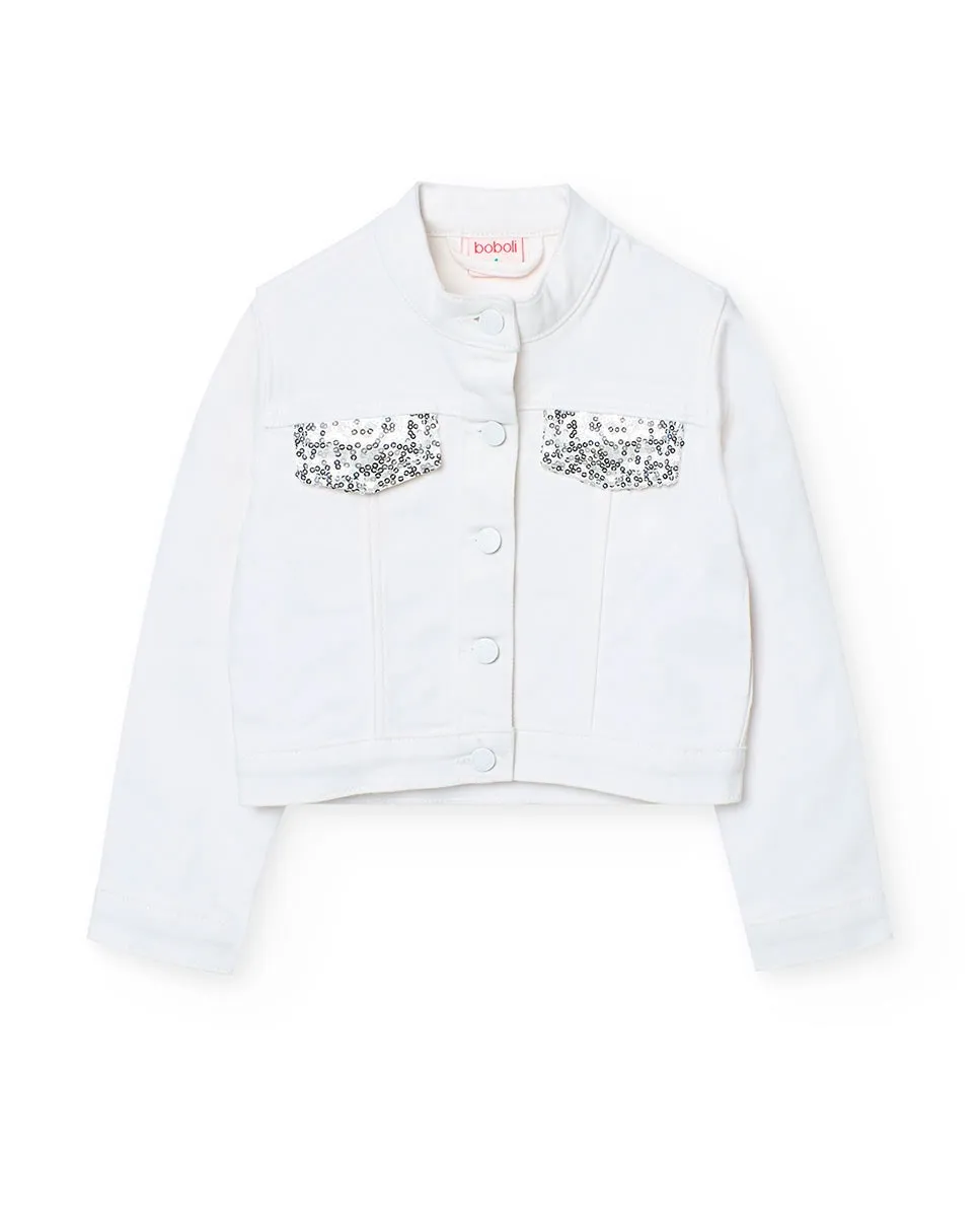 Детская куртка с карманами, украшенными пайетками Boboli, белый
Детская куртка с карманами, украшенными пайетками Boboli, белый