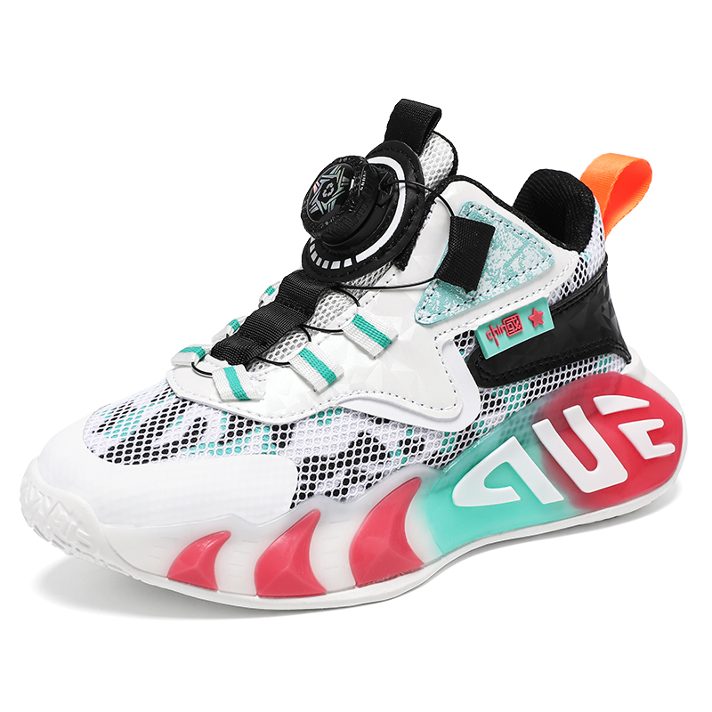 Баскетбольные кроссовки детские с амортизацией и дышащими свойствами ZIJIAN, белый 
Баскетбольные кроссовки детские с амортизацией и дышащими свойствами ZIJIAN, белый