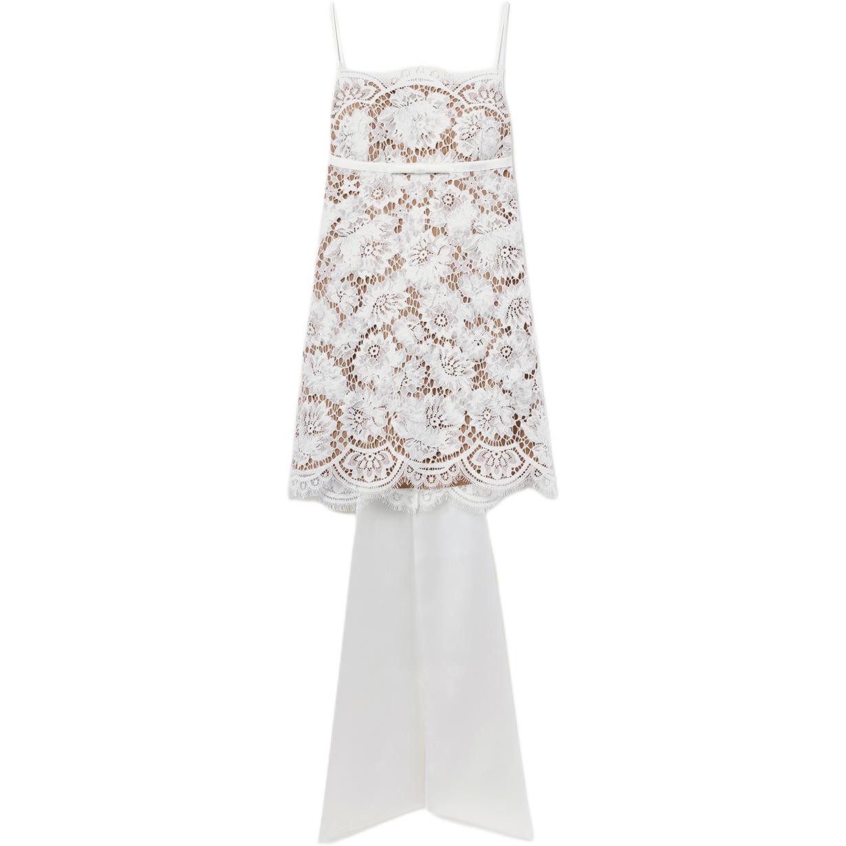 Автопортрет платье с кружевным волнистым подолом и оверсайз бантом Self-portrait, белый
Автопортрет платье с кружевным волнистым подолом и оверсайз бантом Self-portrait, белый